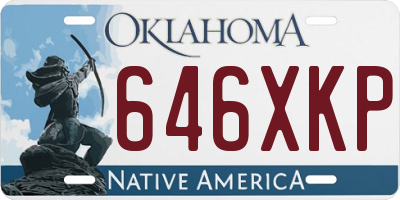 OK license plate 646XKP
