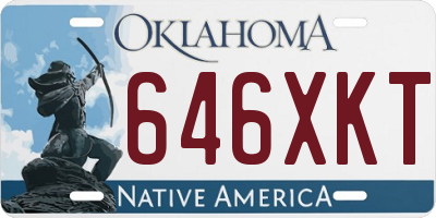 OK license plate 646XKT