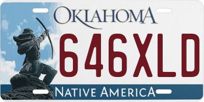 OK license plate 646XLD