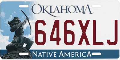 OK license plate 646XLJ