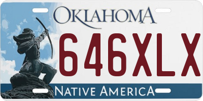 OK license plate 646XLX
