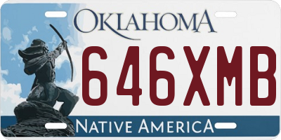 OK license plate 646XMB