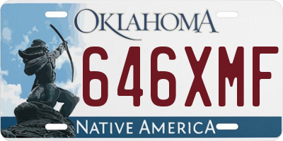 OK license plate 646XMF
