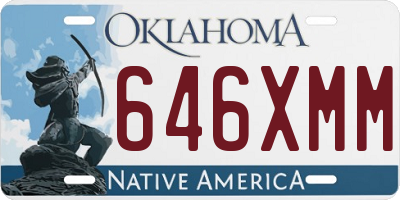 OK license plate 646XMM