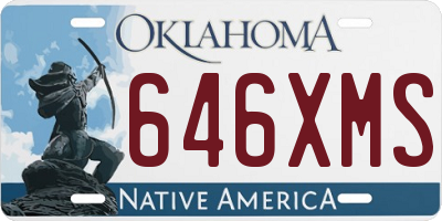 OK license plate 646XMS