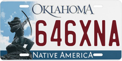OK license plate 646XNA