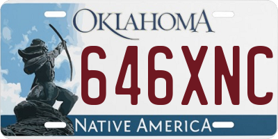 OK license plate 646XNC