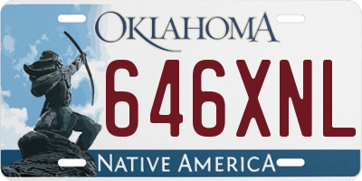 OK license plate 646XNL