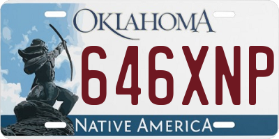 OK license plate 646XNP
