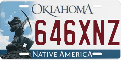 OK license plate 646XNZ