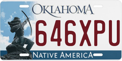 OK license plate 646XPU