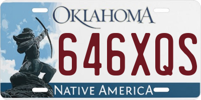 OK license plate 646XQS