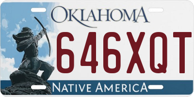 OK license plate 646XQT