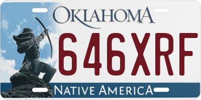 OK license plate 646XRF