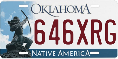 OK license plate 646XRG