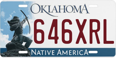 OK license plate 646XRL