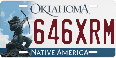 OK license plate 646XRM