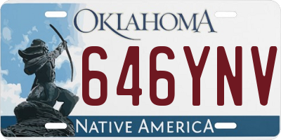 OK license plate 646YNV