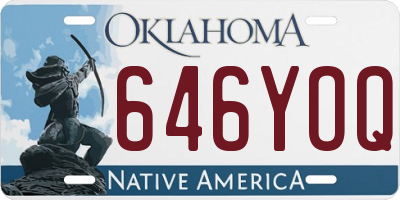OK license plate 646YOQ