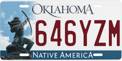 OK license plate 646YZM