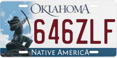 OK license plate 646ZLF
