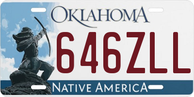 OK license plate 646ZLL