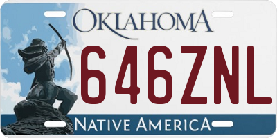 OK license plate 646ZNL