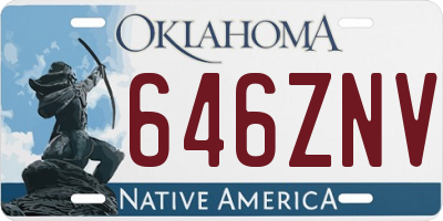 OK license plate 646ZNV