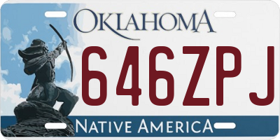 OK license plate 646ZPJ