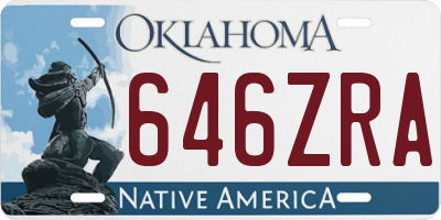 OK license plate 646ZRA