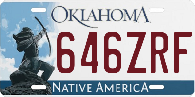 OK license plate 646ZRF