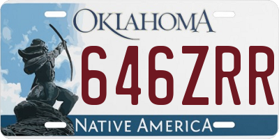 OK license plate 646ZRR