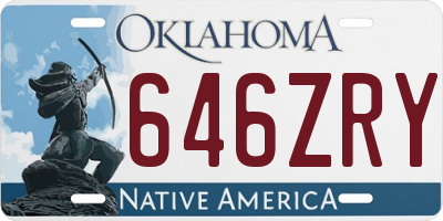 OK license plate 646ZRY