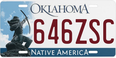 OK license plate 646ZSC