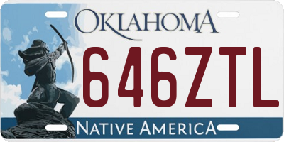 OK license plate 646ZTL