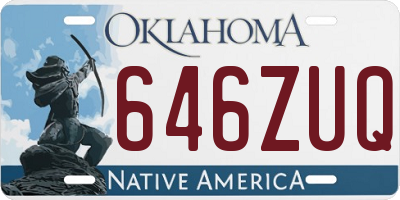 OK license plate 646ZUQ