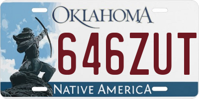 OK license plate 646ZUT