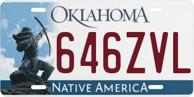 OK license plate 646ZVL