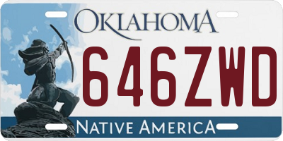 OK license plate 646ZWD