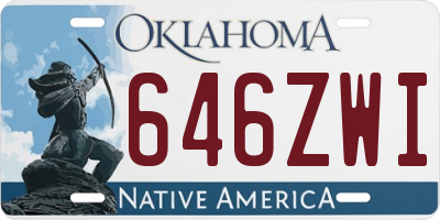 OK license plate 646ZWI