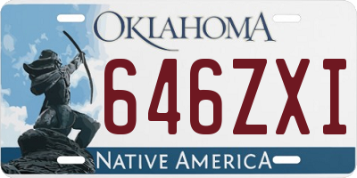 OK license plate 646ZXI