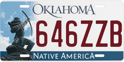 OK license plate 646ZZB