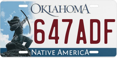 OK license plate 647ADF