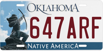 OK license plate 647ARF
