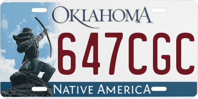 OK license plate 647CGC