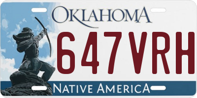 OK license plate 647VRH