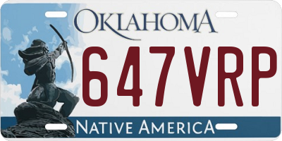 OK license plate 647VRP