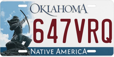 OK license plate 647VRQ