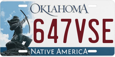 OK license plate 647VSE
