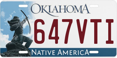 OK license plate 647VTI